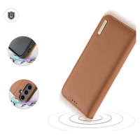 Dux Ducis Hivo case with flap and RFID blocker for Samsung Galaxy S24+ - brown