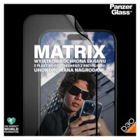 Panzerglass Matrix Ultra-Wide-Fit hybrid glass for iPhone 15 Pro Max with positioner
