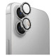 Uniq Optix Aluminum Camera Lens Protector iPhone 16 6.1" / 16 Plus 6.7" white shimmer camera lens glass with applicator