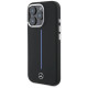 Mercedes Silicone Blue Stripe MagSafe iPhone 16 Pro Case - Black