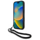 BMW Signature Leather Wordmark Cord Case for iPhone 16 Pro Max - Black