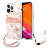 Guess Marble Strap Collection iPhone 13 Pro Max 6.7" Case - Pink