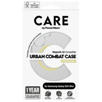 Panzerglass CARE by PanzerGlass Flagship Urban Combat Chardonnay QI Case for Samsung Galaxy S25 Ultra - Transparent