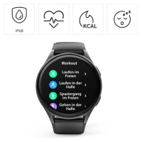 Hama 8900 GPS AMOLED Smartwatch 1.43" with Silicone Strap - Black