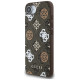 Guess PU 4G Peony case with MagSafe for iPhone 16e - brown