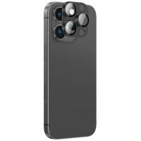 Amazingthing Aviation-Grade Alloy Tempered Glass Lens for iPhone 16 Pro / 16 Pro Max Camera Lens - Black