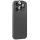 Amazingthing Aviation-Grade Alloy Tempered Glass Lens for iPhone 16 Pro / 16 Pro Max Camera Lens - Black