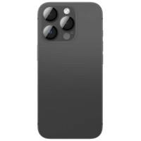 Amazingthing Aviation-Grade Alloy Tempered Glass Lens for iPhone 16 Pro / 16 Pro Max Camera Lens - Black