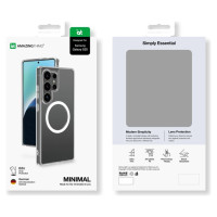 Amazingthing Minimal Mag Case with Magnetic Ring for Samsung Galaxy S25 - Transparent