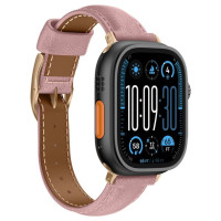 Amazingthing Class Band Leather Strap for Apple Watch 45 / 46 / 49 mm - Pink