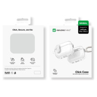 Amazingthing Minimal Case for AirPods Pro 2 Silicone Case - Transparent