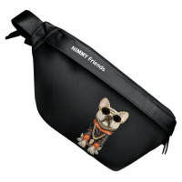 Nimmy Crossbody Glasses Cool Dog Shoulder Bag - Black