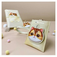 Nimmy Big Eyed Pet 2.0 Cat Wallet Card Holder - Beige