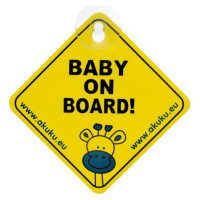 Akuku Brīdinājuma zīme BABY ON BOARD A0645