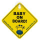 Akuku Brīdinājuma zīme BABY ON BOARD A0645