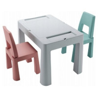 Tega Baby Galdiņš+krēsliņš TEGGI MULTIFUN grey/old rose/turqoise TI-011-174