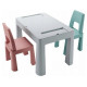 Tega Baby Galdiņš+krēsliņš TEGGI MULTIFUN grey/old rose/turqoise TI-011-174