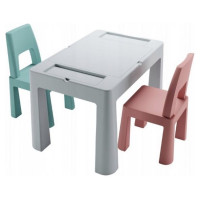 Tega Baby Galdiņš+krēsliņš TEGGI MULTIFUN grey/old rose/turqoise TI-011-174