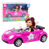 Lean Toys Leļļe ar kabrioletu 58854