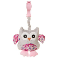 4Baby Attīstošā rotaļlieta ar pīkstuli OWL pink OP02