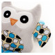 4Baby Attīstošā rotaļlieta ar pīkstuli OWL pink OP02