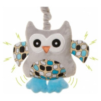 4Baby Attīstošā rotaļlieta ar pīkstuli OWL pink OP02