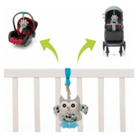 4Baby Attīstošā rotaļlieta ar pīkstuli OWL pink OP02
