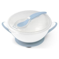 Babyono Bļoda ar piesūcekni un karoti Babyono 1063/05 WHITE
