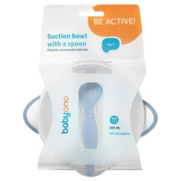 Babyono Bļoda ar piesūcekni un karoti Babyono 1063/05 WHITE
