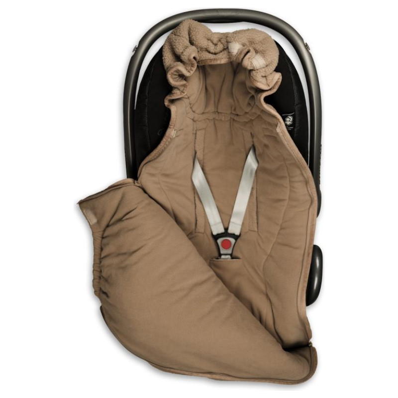 Lodger Mini BunkerTeddy vissezonas guļammaiss autokrēsliņiem, Beige - BKM 630