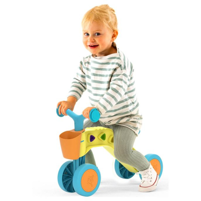 Chillafish Itsibitsi četrritenis pa&scaron;iem mazākajiem ar grozu, dzeltens/gai&scaron;i zils, no 1 līdz 3 gadiem - CPIB02YLB