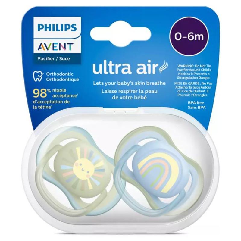 Philips Avent māneklītis Ultra Air, 0-6M (2 gab), zēniem - SCF085/58