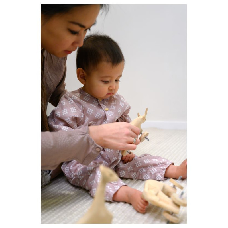 Lodger Jumper Tribe Muslin mazuļu rāpulis bez pēdiņām, Rose, 68 cm - JP 107_68