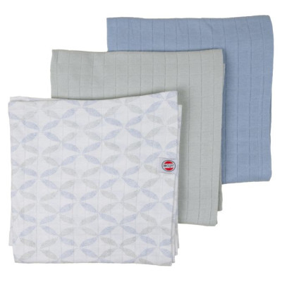 Lodger Swadler Solid Matcha kokvilnas autiņ&scaron;,Peppermint, 70x70 cm, 3gab. - SWM 104