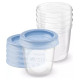 Philips Avent trauki ar vāciņiem krūts piena/ēdiena uzglabāšanai 180 ml (5gab) - SCF619/05