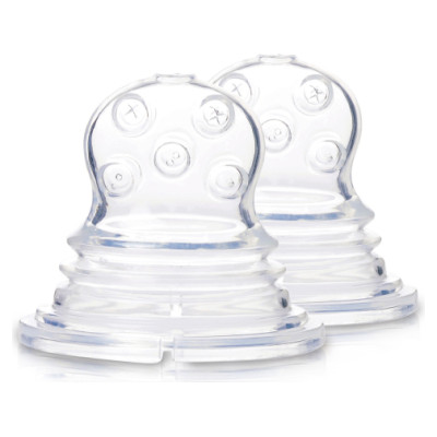 Kidsme Food Squezeer patentēts silikona uzgalis ar krustveida caurumiem &scaron;ķidrai pārtikai, 2 gab., no 4 mēn. - 160365