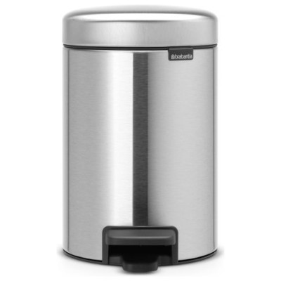 Brabantia atkritumu tvertne ar pedāli NewIcon, 3L, Matt Steel Fingerprint Proof - 112164