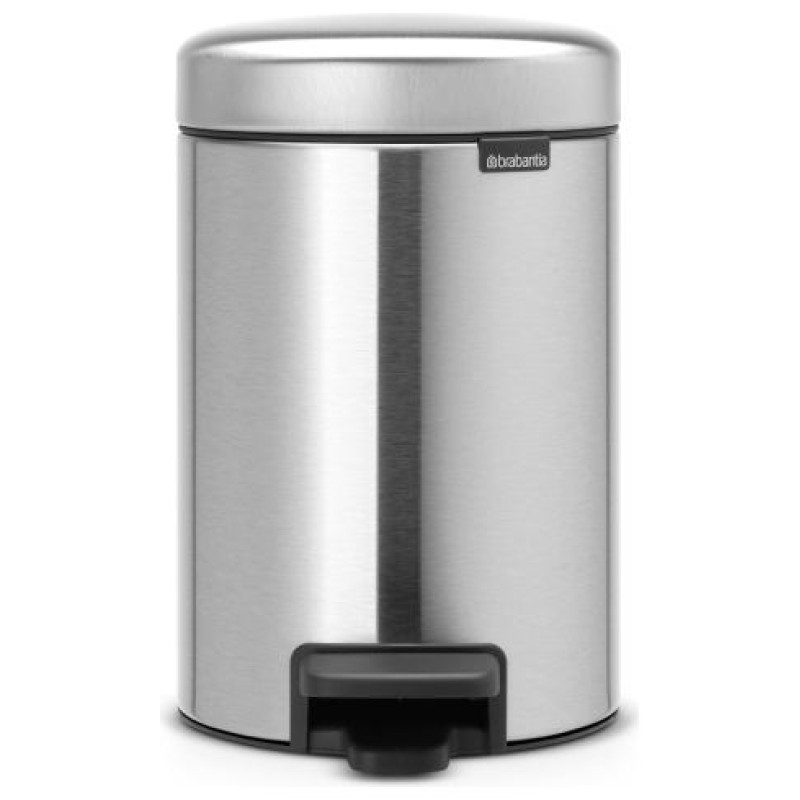 Brabantia atkritumu tvertne ar pedāli NewIcon, 3L, Matt Steel Fingerprint Proof - 112164