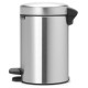 Brabantia atkritumu tvertne ar pedāli NewIcon, 3L, Matt Steel Fingerprint Proof - 112164