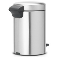 Brabantia atkritumu tvertne ar pedāli NewIcon, 3L, Matt Steel Fingerprint Proof - 112164