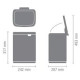 Brabantia atkritumu tvertne Bo, 7l, Matt Black - 222900