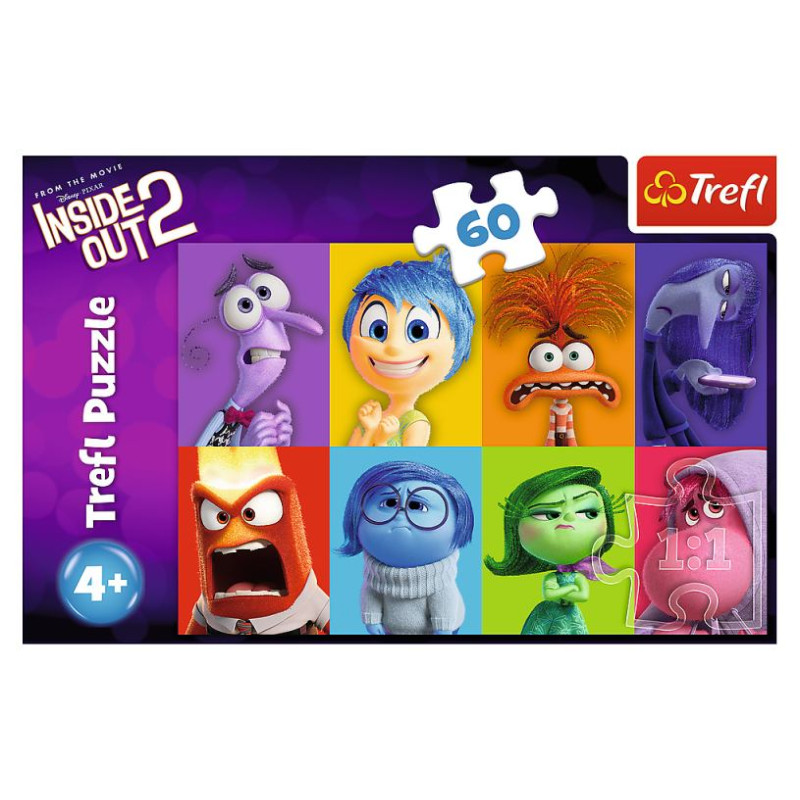 Trefl DISNEY Inside Out 2 Mirdzo&scaron;a puzle, 60 gab.