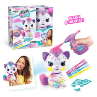 Airbrush PLUSH Plīša DIY komplekts Kaķēns ar aerogrāfu, 25 cm