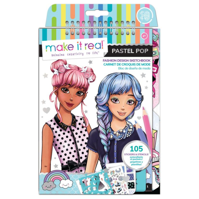 Make It Real Skiču burtnīca "Pastel Pop!"