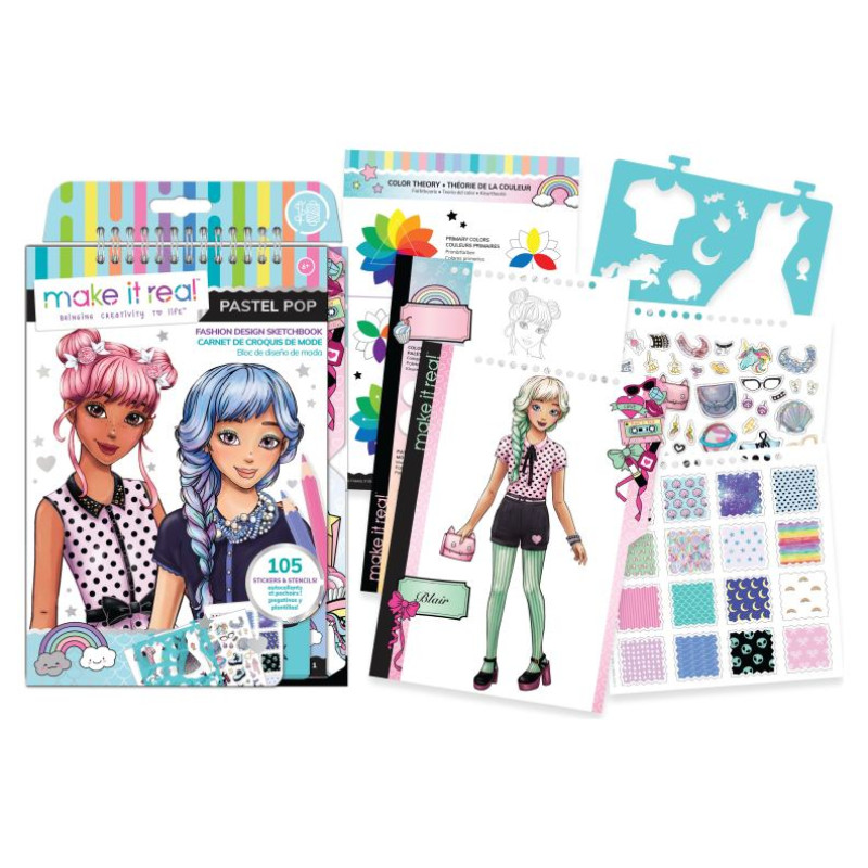 Make It Real Skiču burtnīca "Pastel Pop!"