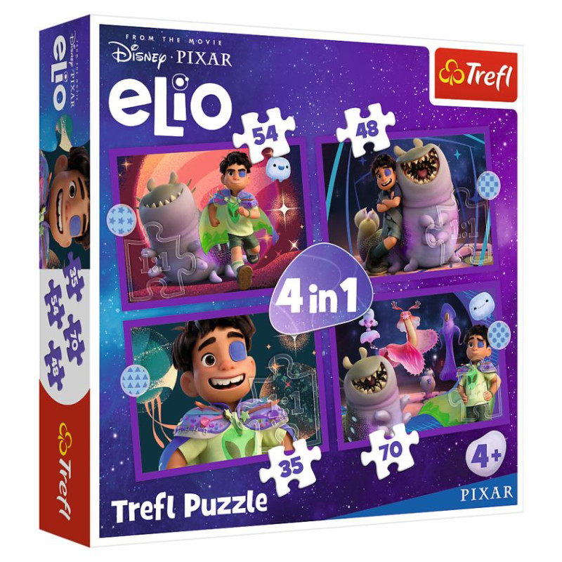 Trefl DISNEY ELIO Pužļu komplekts 4in1