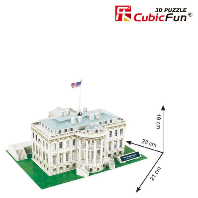 Cubic Fun CUBICFUN 3D puzle Baltais Nams, ASV