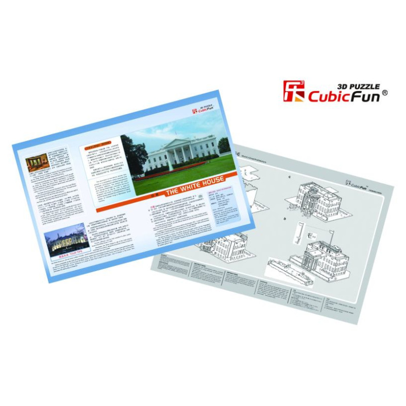 Cubic Fun CUBICFUN 3D puzle Baltais Nams, ASV