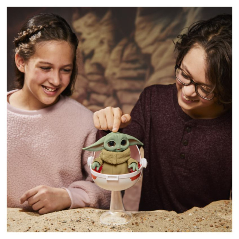 Star Wars Interaktīvs plī&scaron;a rotaļlieta Wild Ridin&acute; Grogu, 12 cm