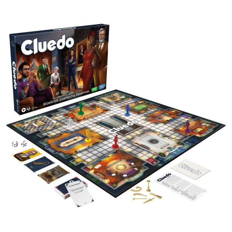 Hasbro Gaming CLUEDO настольная игра, классическая версия (на литовском яз.)